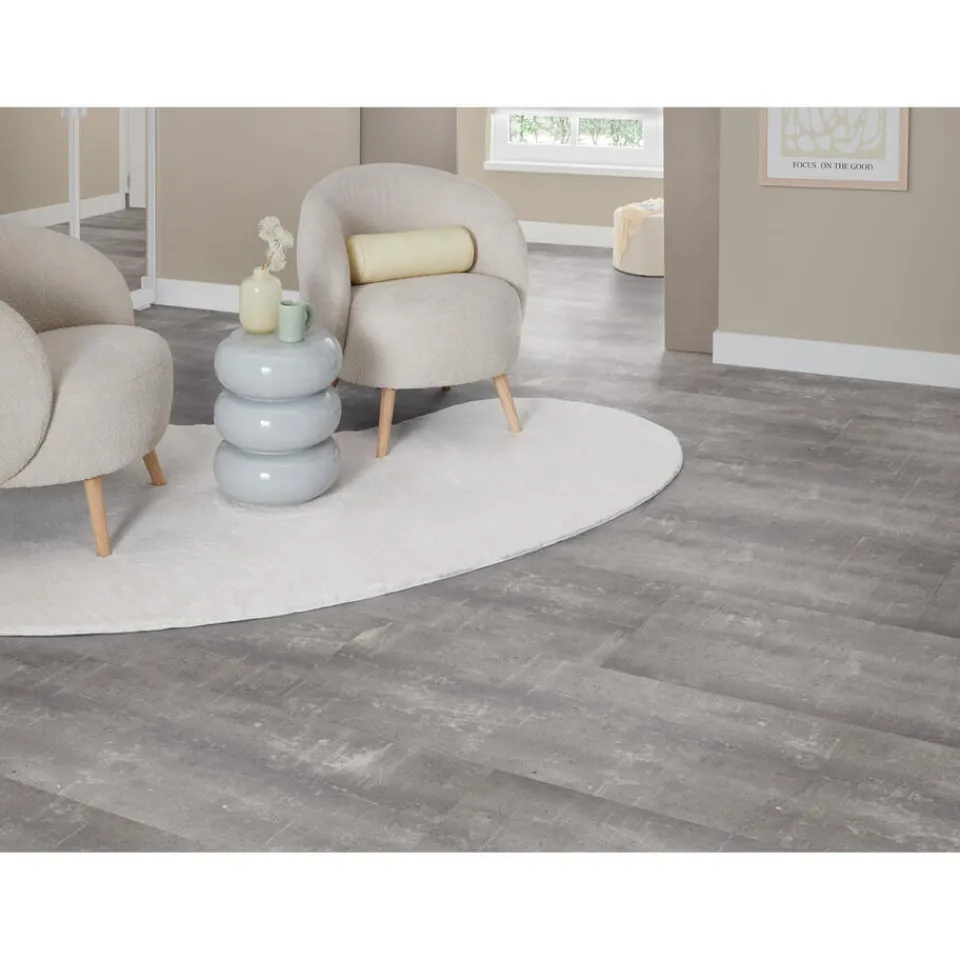 Kwantum Plak PVC Riverton Grijs Tegel XL Plank